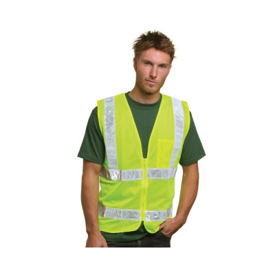 Bayside BA3785   Mesh Safety Vest - Lime