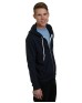 Bayside BA875   Unisex Full-Zip Fashion Hooded Sweatshirt