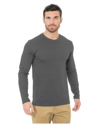 Bayside BA9550   Unisex Fine Jersey Long-Sleeve Crew T-Shirt