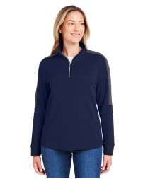 CORE365 CE404W Ladies' Market Snag Protect Mesh Colorblock Quarter-Zip