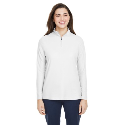 CORE365 CE405W   Ladies' Fusion ChromaSoft Pique Quarter-Zip