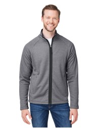 CORE365 CE72 Men's Venture Heathered Stripe Full-Zip