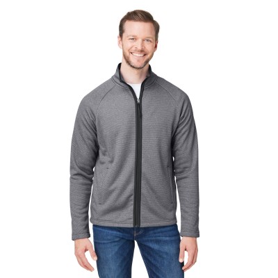 CORE365 CE72 Men's Venture Heathered Stripe Full-Zip