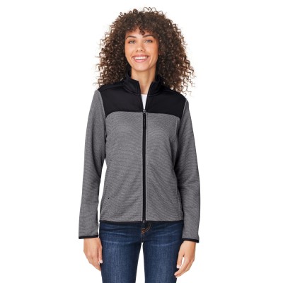 CORE365 CE74W Ladies' Venture Heathered Stripe Hybrid Jacket