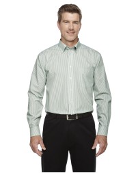 Devon & Jones D645   Men's Crown Collection Banker Stripe Woven Shirt