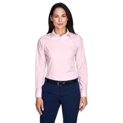 Devon & Jones D645W   Ladies' Crown Collection Banker Stripe Woven Shirt