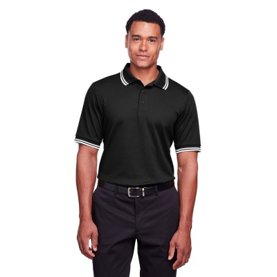 Devon & Jones DG20C   CrownLux Performance Men's Plaited Tipped Polo