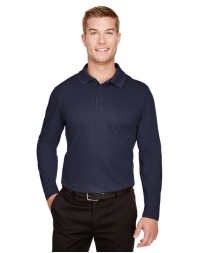 Devon & Jones DG20L   CrownLux Performance Men's Plaited Long Sleeve Polo