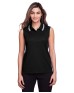 Devon & Jones DG20SW   CrownLux Performance Ladies' Plaited Tipped Sleeveless Polo