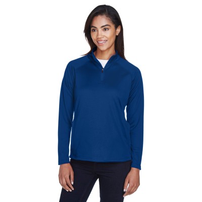 Devon & Jones DG440W   Ladies' Stretch Tech-Shell Compass Quarter-Zip