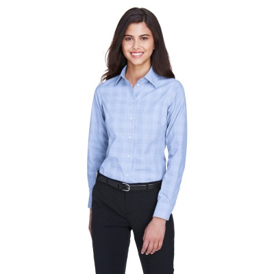 Devon & Jones DG520W   Ladies' Crown Collection Glen Plaid Woven Shirt