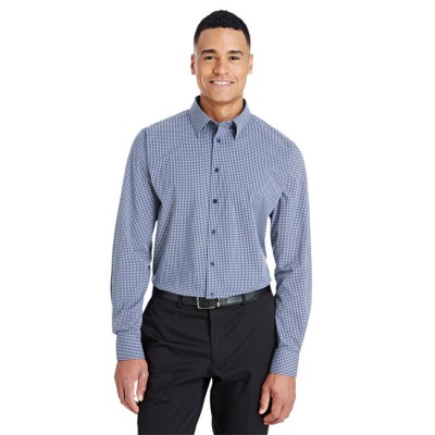 Devon & Jones DG535   CrownLux Performance Men's Tonal Mini Check Woven Shirt