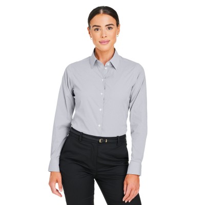 Devon & Jones DG537W   CrownLux Performance Ladies' Microstripe Shirt