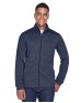 Devon & Jones DG796   Men's Newbury Colorblock Melange Fleece Full-Zip