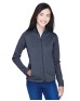 Devon & Jones DG796W   Ladies' Newbury Colorblock Melange Fleece Full-Zip