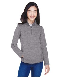 Devon & Jones DG798W   Ladies' Newbury Melange Fleece Quarter-Zip