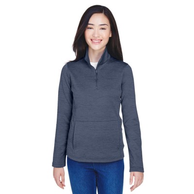 Devon & Jones DG798W   Ladies' Newbury Melange Fleece Quarter-Zip