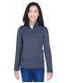 Devon & Jones DG798W   Ladies' Newbury Melange Fleece Quarter-Zip