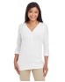 Devon & Jones DP186W   Ladies' Perfect Fit Y-Placket Convertible Sleeve Knit Top