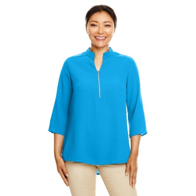 Devon & Jones DP611W   Ladies' Perfect Fit  3/4-Sleeve Crepe Tunic