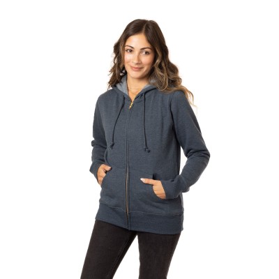 econscious EC4580   Ladies' Heathered Full-Zip Hooded Sweatshirt