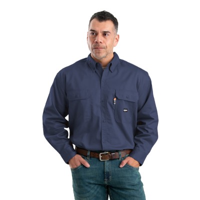 Berne FRSH10   Men's Flame-Resistant Button-Down Work Shirt