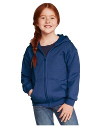 Gildan G186B   Youth Heavy Blend Full-Zip Hooded Sweatshirt