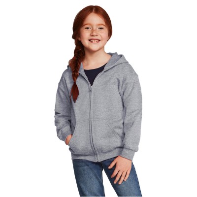 Gildan G186B   Youth Heavy Blend Full-Zip Hooded Sweatshirt