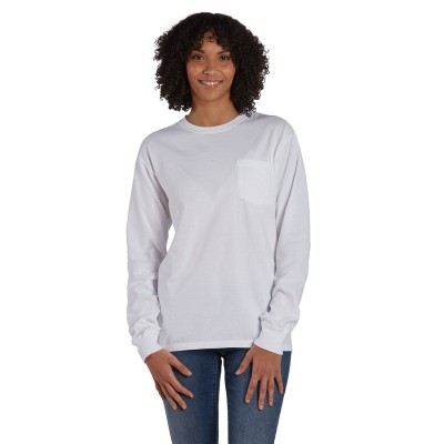 ComfortWash by Hanes GDH250   Unisex Garment-Dyed Long-Sleeve T-Shirt with Pocket