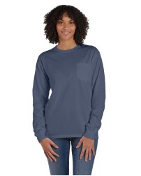 ComfortWash by Hanes GDH250   Unisex Garment-Dyed Long-Sleeve T-Shirt with Pocket