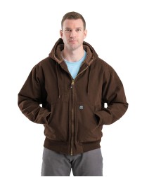 Berne HJ317   Men's Highland Flex180 Washed Duck Hooded Work Jacket