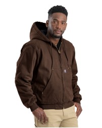 Berne HJ375   Men's Highland Washed Cotton Duck Hooded Jacket