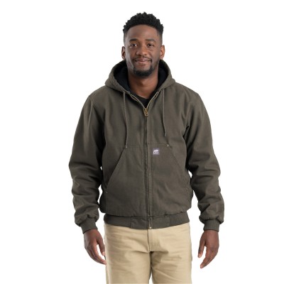 Berne HJ375   Men's Highland Washed Cotton Duck Hooded Jacket