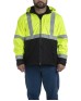 Berne HVJ206T   Men's Tall Hi-Vis Class 3 Hooded Softshell Jacket