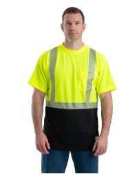 Berne HVK017   Unisex Hi-Vis Class 2 Color Blocked Pocket T-Shirt