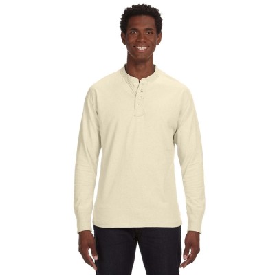 J America JA8244   Men's Vintage Brushed Jersey Henley