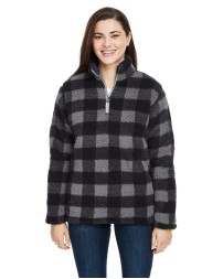 J America JA8451   Ladies' Epic Sherpa Quarter-Zip