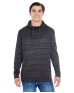 J America JA8661   Adult Odyssey Striped Poly Fleece Pullover Hood