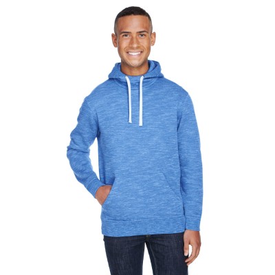 J America JA8677   Adult Melange Fleece Pullover Hooded Sweatshirt