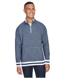 J America JA8703   Adult Peppered Fleece Quarter-Zip