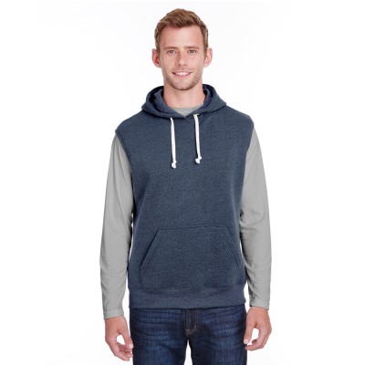 J America JA8877   Adult Triblend Fleece Sleeveless Hooded Sweatshirt