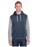 J America JA8877   Adult Triblend Fleece Sleeveless Hooded Sweatshirt