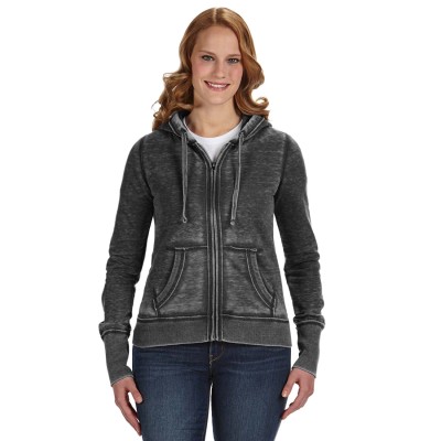 J America JA8913   Ladies' Zen Full-Zip Fleece Hooded Sweatshirt