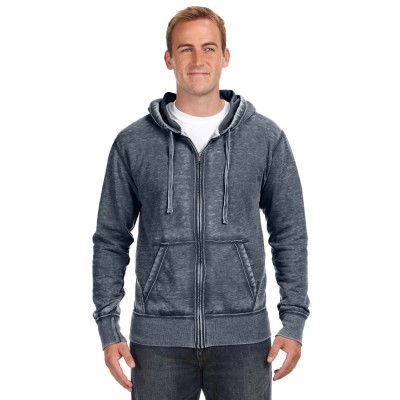 J America JA8916   Adult Vintage Zen Full-Zip Fleece Hooded Sweatshirt