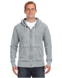 J America JA8916   Adult Vintage Zen Full-Zip Fleece Hooded Sweatshirt