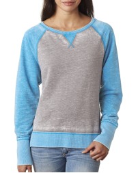 J America JA8927   Ladies' Zen Contrast Crew