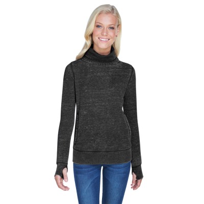 J America JA8930   Ladies' Zen Fleece Cowl Neck