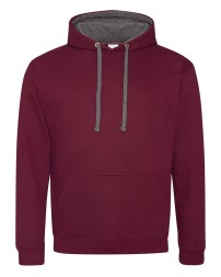 Just Hoods By AWDis JHA003   Adult 80/20 Midweight Varsity Contrast Hooded Sweatshirt