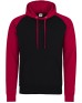 Just Hoods By AWDis JHA009   Adult 80/20 Midweight Contrast Baseball Hooded Sweatshirt