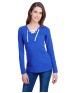 LAT LA3538   Ladies' Long Sleeve Fine Jersey Lace-Up T-Shirt